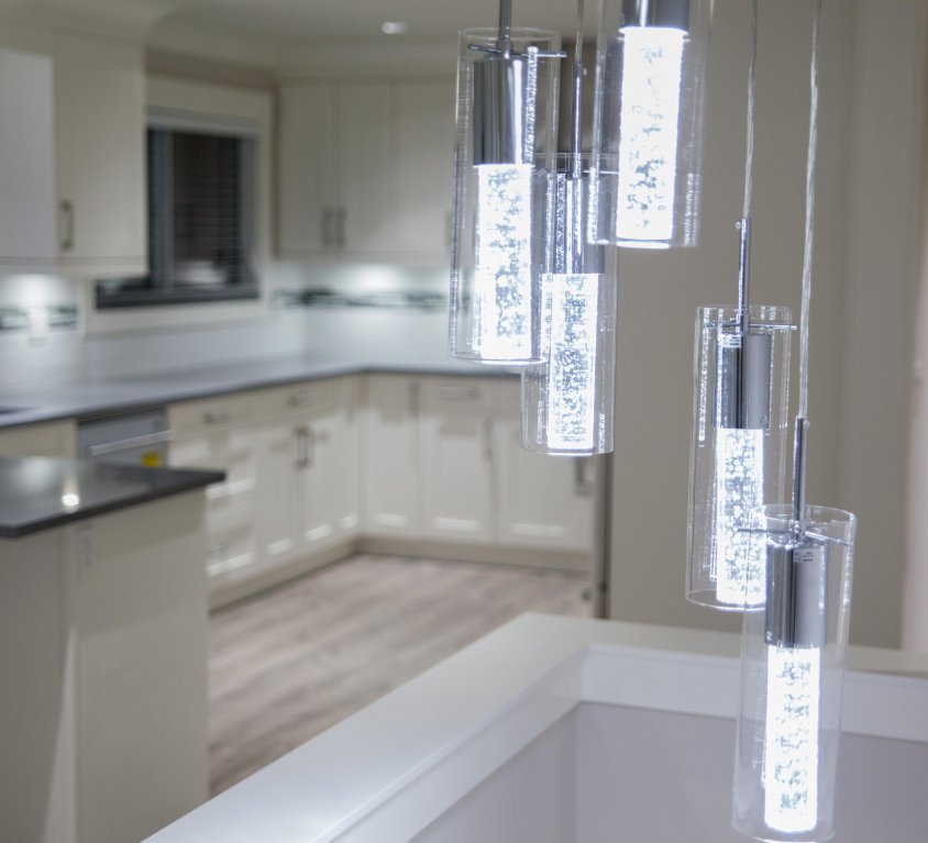 Smart lighting system installed in a modern North Vancouver home with automated lighting controls.