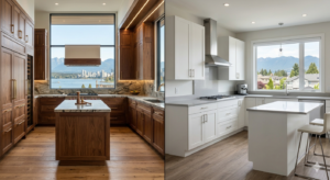 Custom vs prefabricated kitchen cabinets comparison for North Vancouver homeowners
