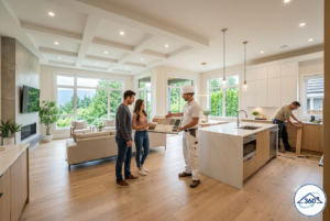 Modern interior finishes during a home renovation in North Vancouver